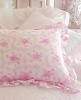 SHABBY CHIC PINK DAISY RIPPLE RACHEL ASHWELL RUFFLED BOUDIOR PILLOW